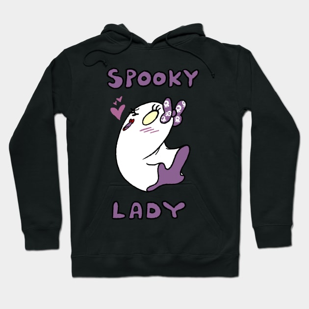 Spooky Lady Hoodie by JenjoInk